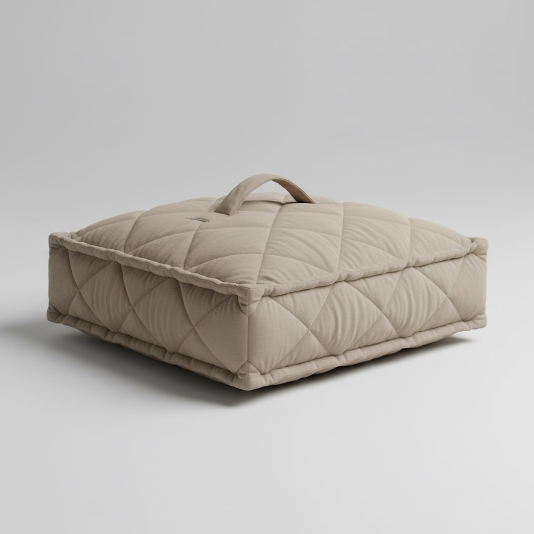 Quilted Cotton Floor Cushion — Jura Home